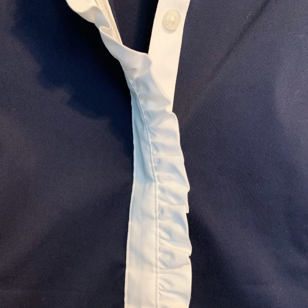 Navy & White Blouse | Size 6 - Picture 3 of 7